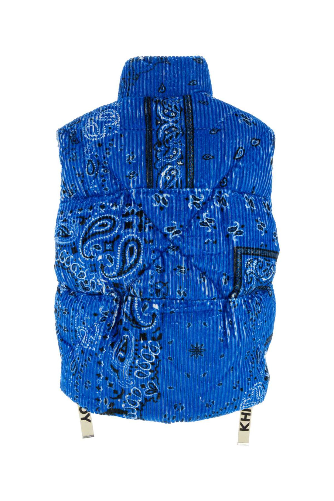 Khrisjoy Men Printed Corduroy Oversize Sleeveless Down Jacket by Luosophy
