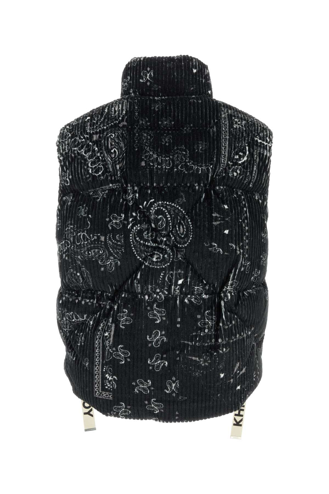 Khrisjoy Men Printed Corduroy Oversize Sleeveless Down Jacket