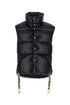 Khrisjoy Men Black Nylon Sleeveless Puff Shiny Down Jacket by Luosophy