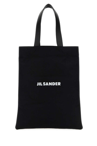 Jil Sander Men Black Canvas Medium Book Shopping Bag by Luosophy