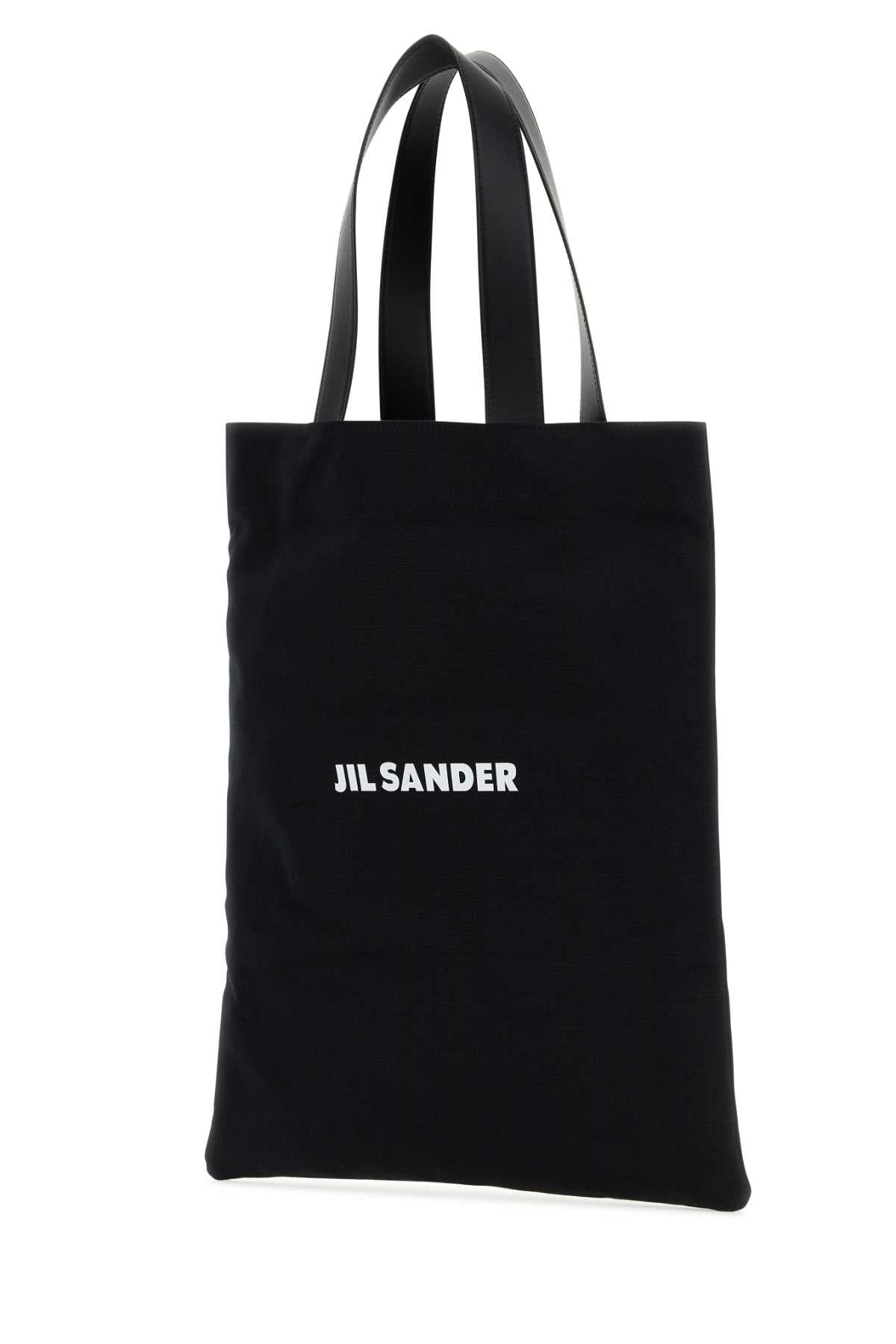 Jil Sander Men Black Canvas Medium Book Shopping Bag by Luosophy