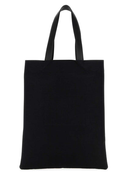 Jil Sander Men Black Canvas Medium Book Shopping Bag by Luosophy