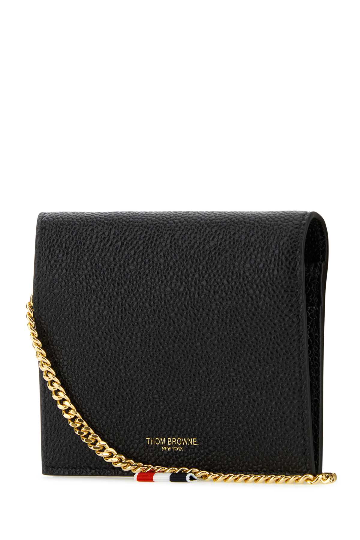 Thom Browne Women Black Leather Card Holder by Luosophy