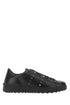 Valentino Garavani Men Black Leather Rockstud Untitled Sneakers by Luosophy