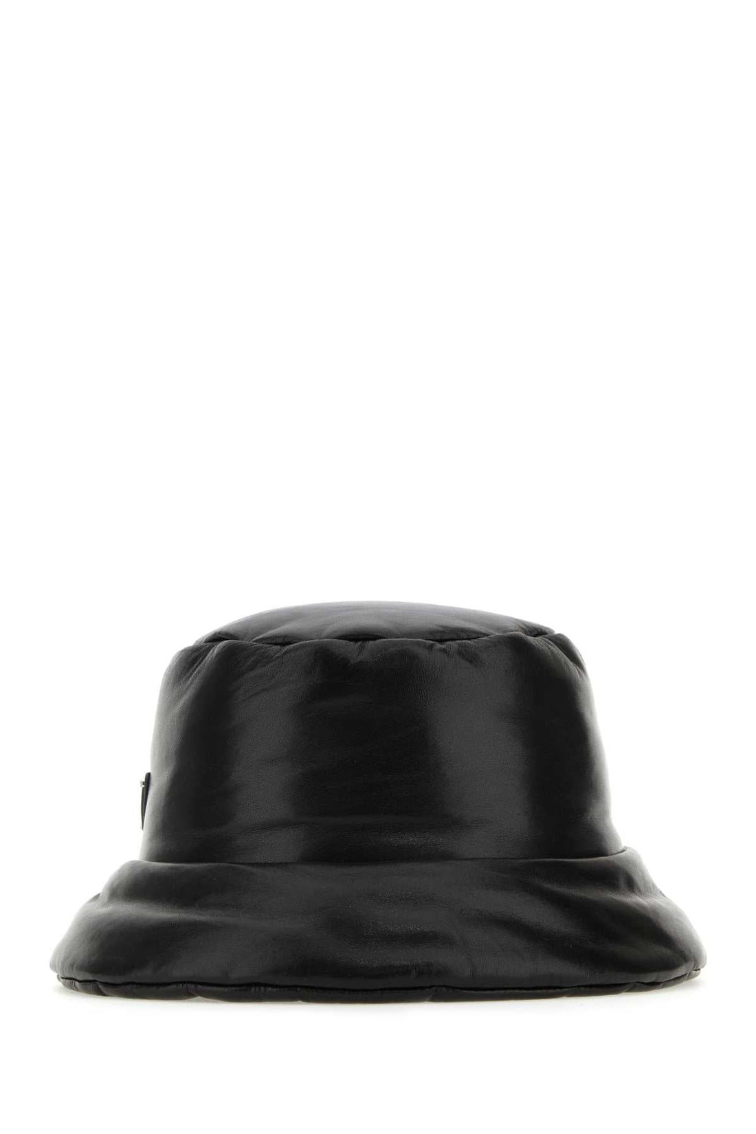 Prada Women Black Nappa Leather Padded Hat by Luosophy