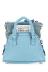 Maison Margiela Women Light Blue Leather And Fabric 5Ac Classique Baby Handbag by Luosophy