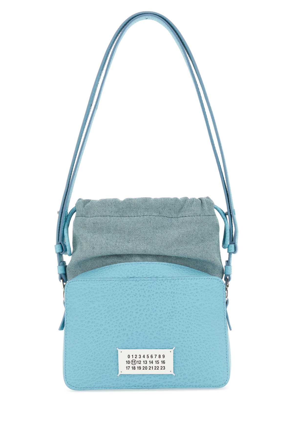 Maison Margiela Women Light Blue Leather And Fabric 5Ac Bucket Bag  DestGlow