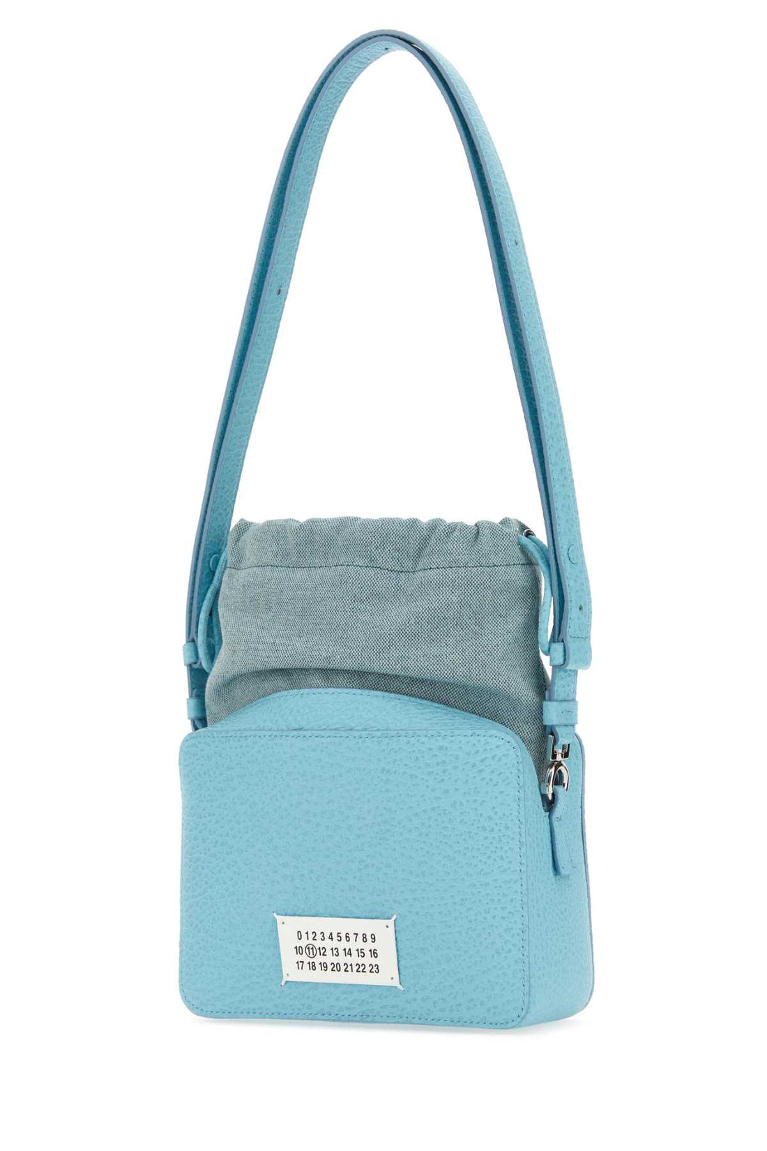 Maison Margiela Women Light Blue Leather And Fabric 5Ac Bucket Bag by Luosophy
