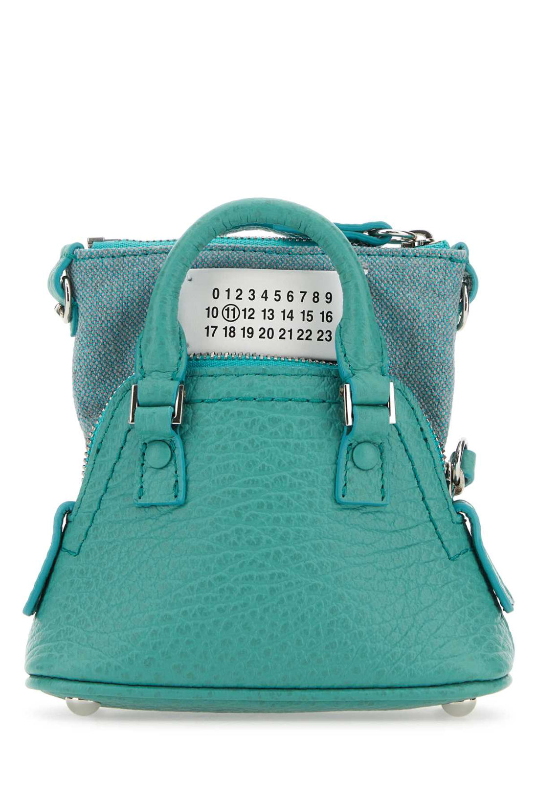 Maison Margiela Women Sea Green Leather And Fabric 5Ac Classique Baby Handbag by Luosophy