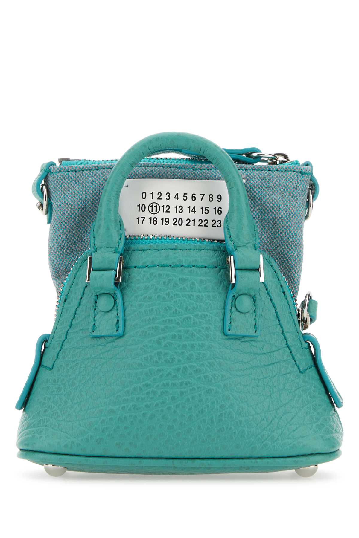 Maison Margiela Women Sea Green Leather And Fabric 5Ac Classique Baby Handbag by Luosophy
