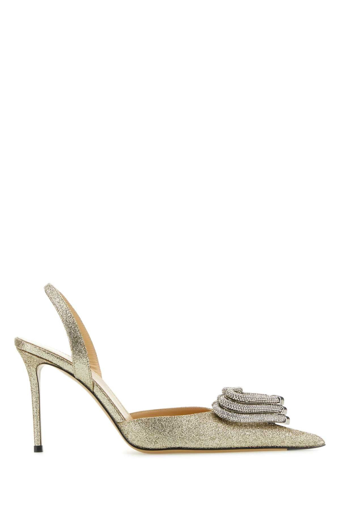 Mach&amp;Mach Women Platinum Fabric Pumps by Luosophy