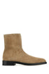 Salvatore Ferragamo Men Cappuccino Suede Gerald Ankle Boots by Luosophy