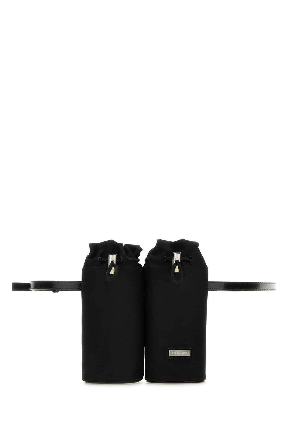 Salvatore Ferragamo Men Black Econylâ® Belt Bag by Luosophy