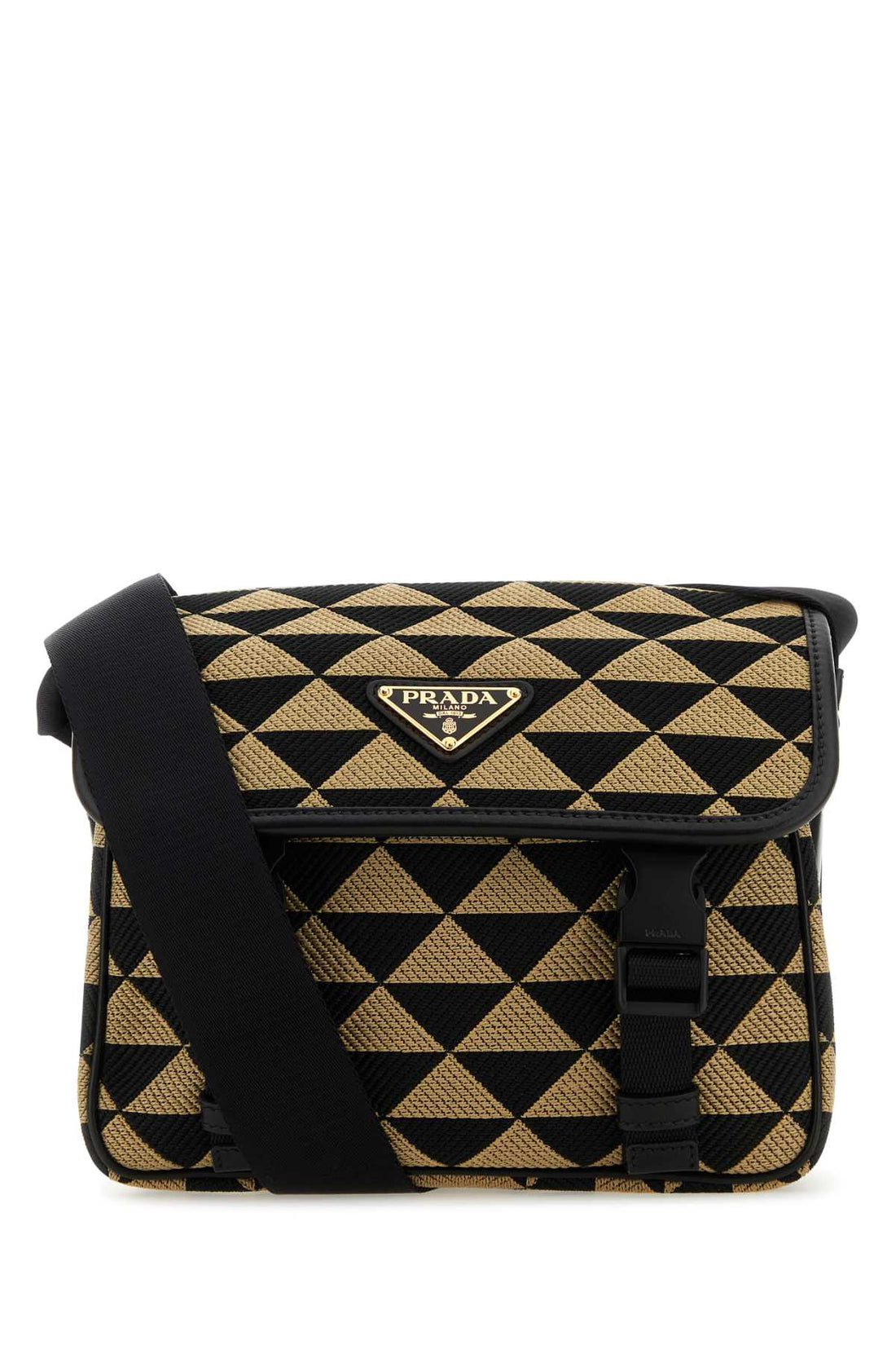 Prada Men Embroidered Fabric Prada Symbole Crossbody Bag by Luosophy