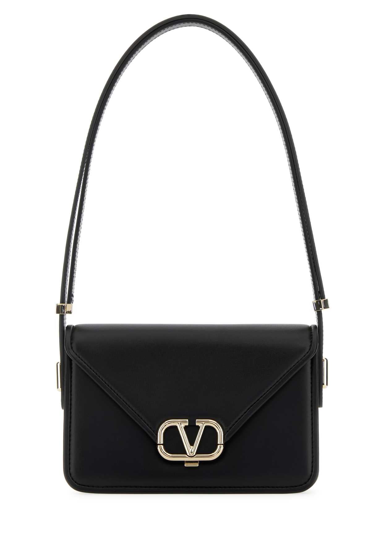 Valentino Garavani Women Black Leather Vlogo Crossbody Bag by Luosophy