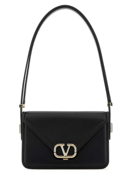 Valentino Garavani Women Black Leather Vlogo Crossbody Bag by Luosophy