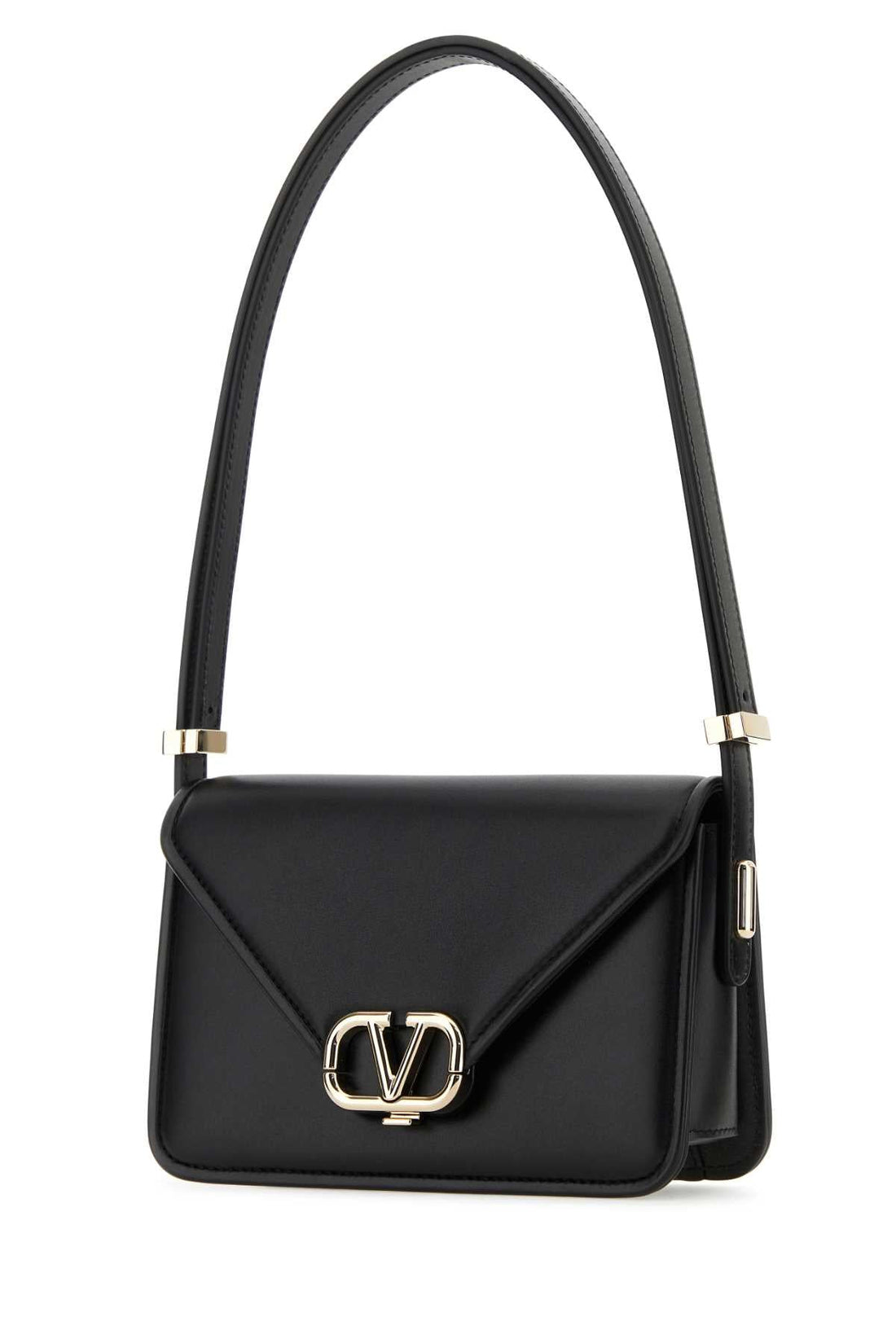 Valentino Garavani Women Black Leather Vlogo Crossbody Bag by Luosophy