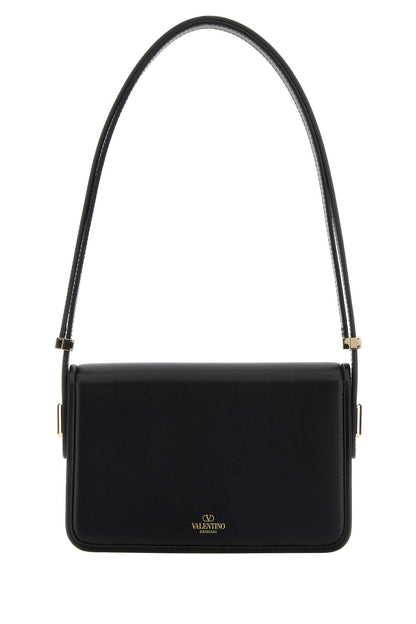 Valentino Garavani Women Black Leather Vlogo Crossbody Bag by Luosophy