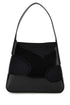 Salvatore Ferragamo Women Black Leather And Canvas Cut Out S Handbag by Luosophy
