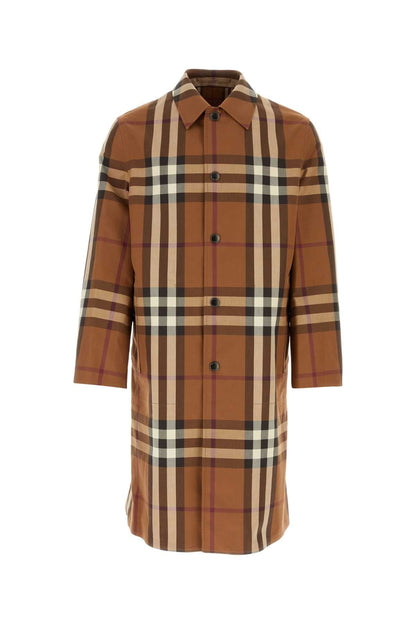 Burberry Men Embroidered Cotton Eversible Overcoat by Luosophy
