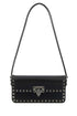 Valentino Garavani Women Black Leather Rockstud Shoulder Bag by Luosophy