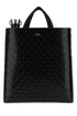 Prada Men Black Leather Shopping Bag by Luosophy