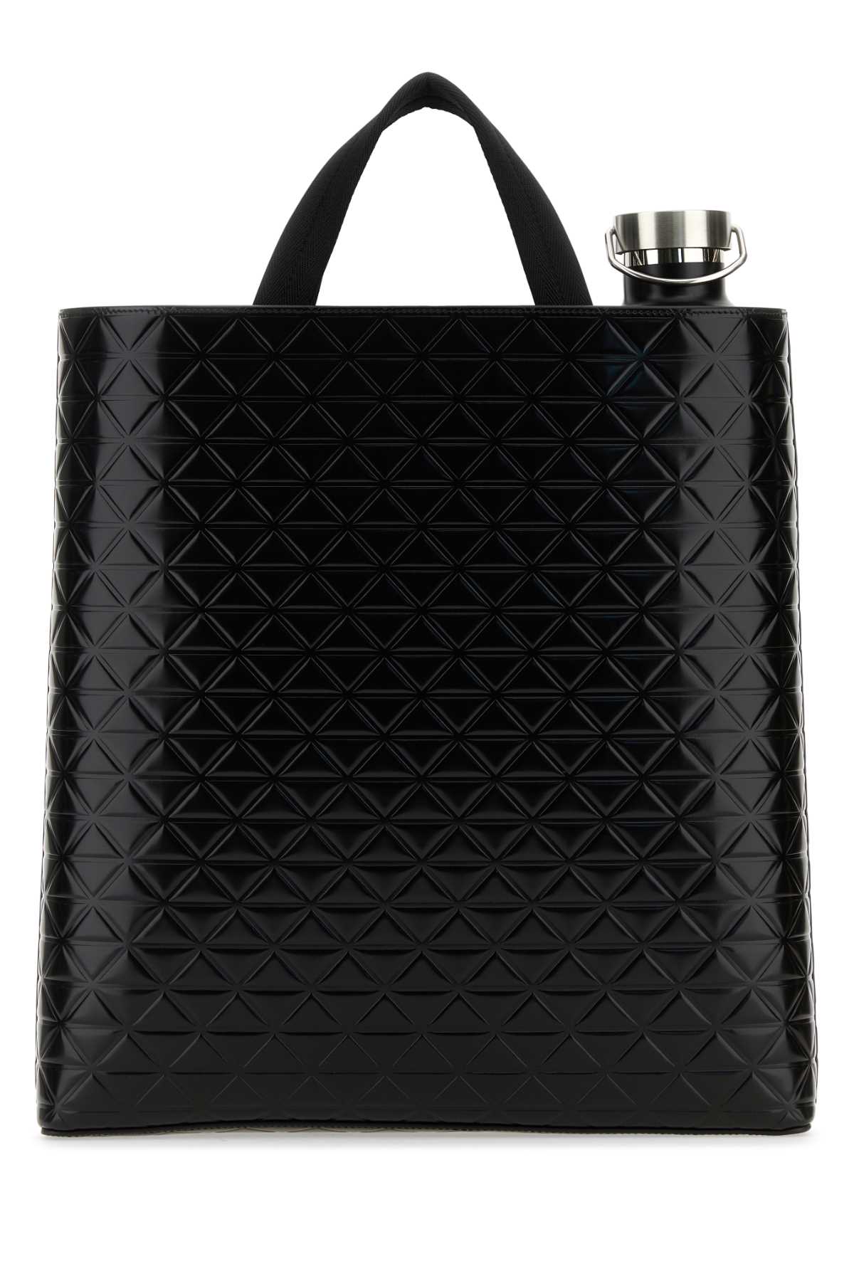 Prada Men Black Leather Shopping Bag by Luosophy