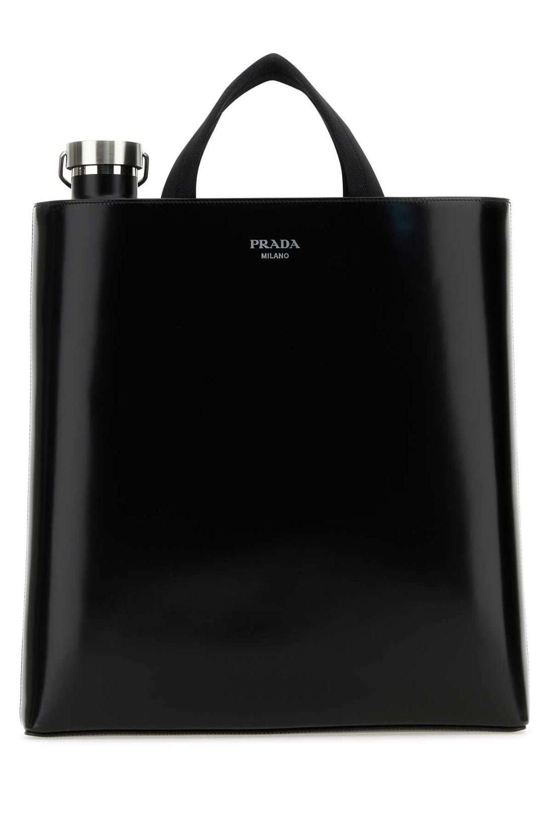 Prada Men Black Leather Shopping Bag by Luosophy