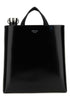 Prada Men Black Leather Shopping Bag by Luosophy