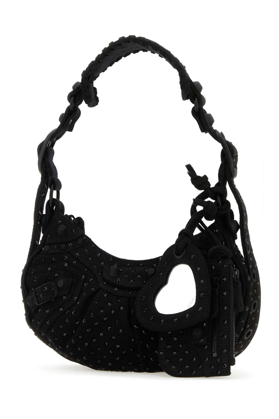 Balenciaga Women Embellished Denim Le Cagole Xs Shoulder Bag by Luosophy