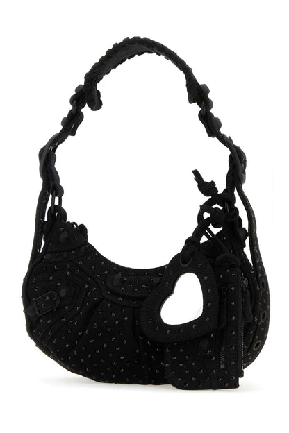 Balenciaga Women Embellished Denim Le Cagole Xs Shoulder Bag by Luosophy