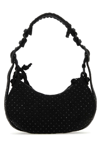 Balenciaga Women Embellished Denim Le Cagole Xs Shoulder Bag by Luosophy