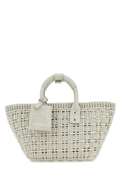 Balenciaga Women Sand Raffia Bistro Xs Handbag by Luosophy