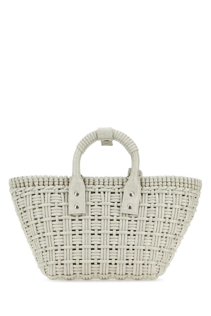 Balenciaga Women Sand Raffia Bistro Xs Handbag by Luosophy
