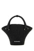 Balenciaga Women Black Straw Mini Beach Handbag by Luosophy