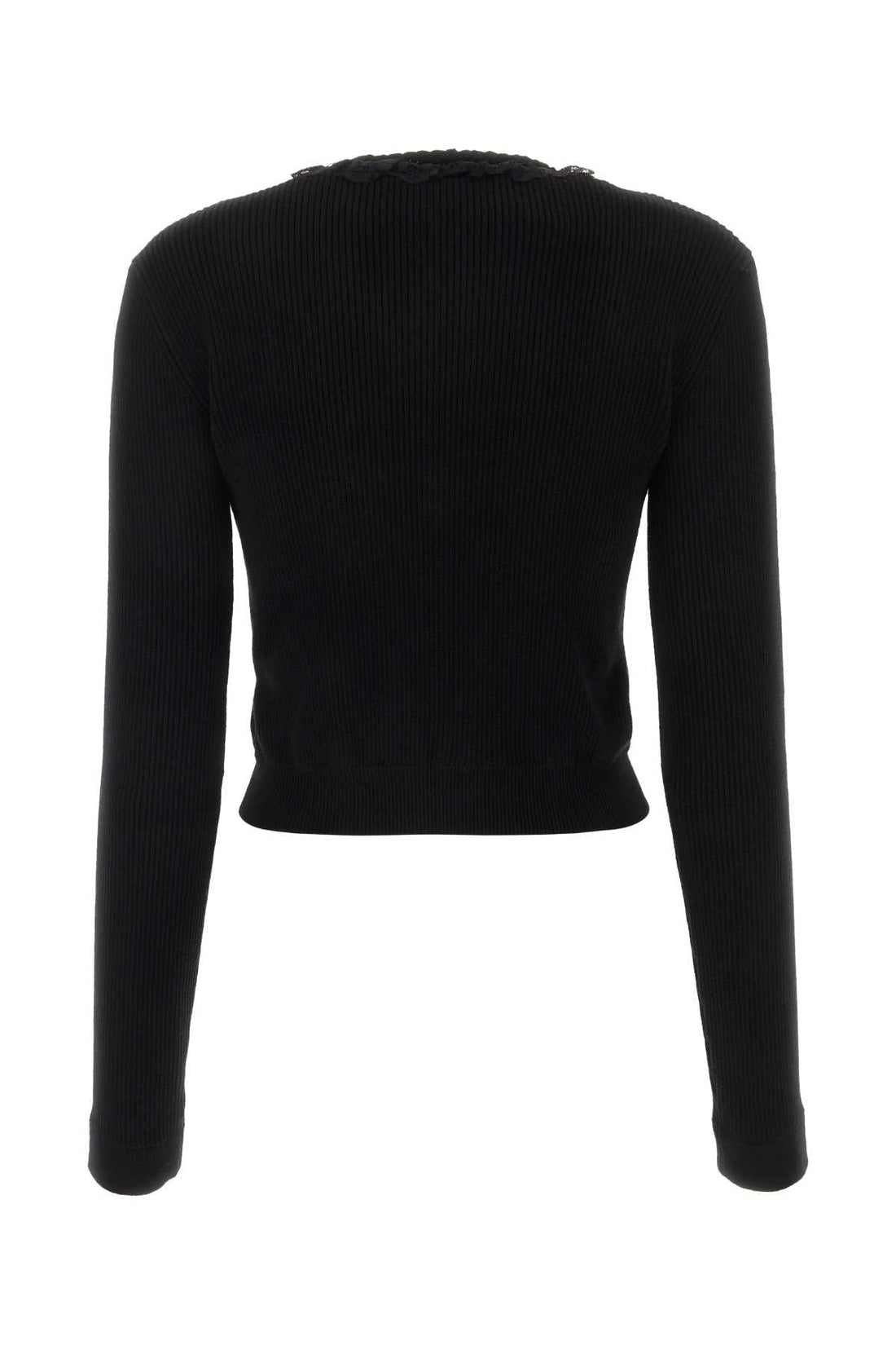 Alessandra Rich Women Black Wool Blend Cardigan by Luosophy