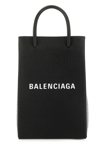 Balenciaga Women Black Leather Phone Case by Luosophy
