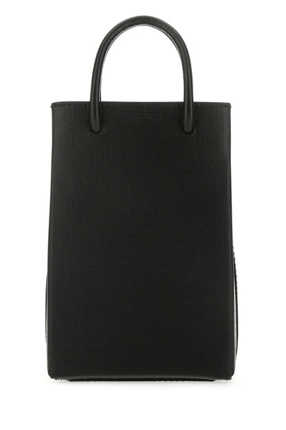 Balenciaga Women Black Leather Phone Case by Luosophy