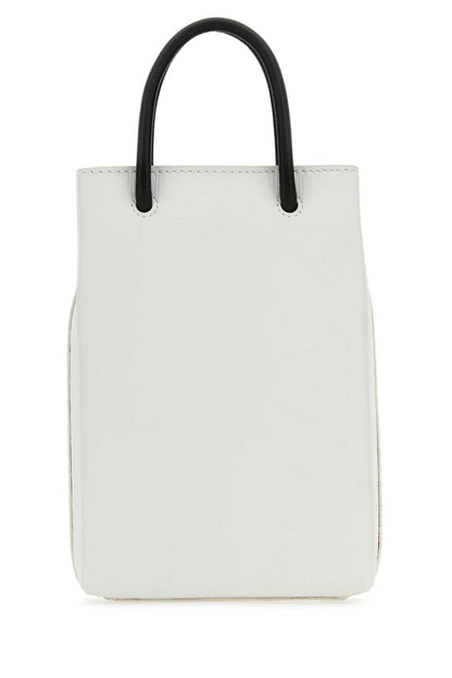 Balenciaga Women White Leather Phone Case by Luosophy