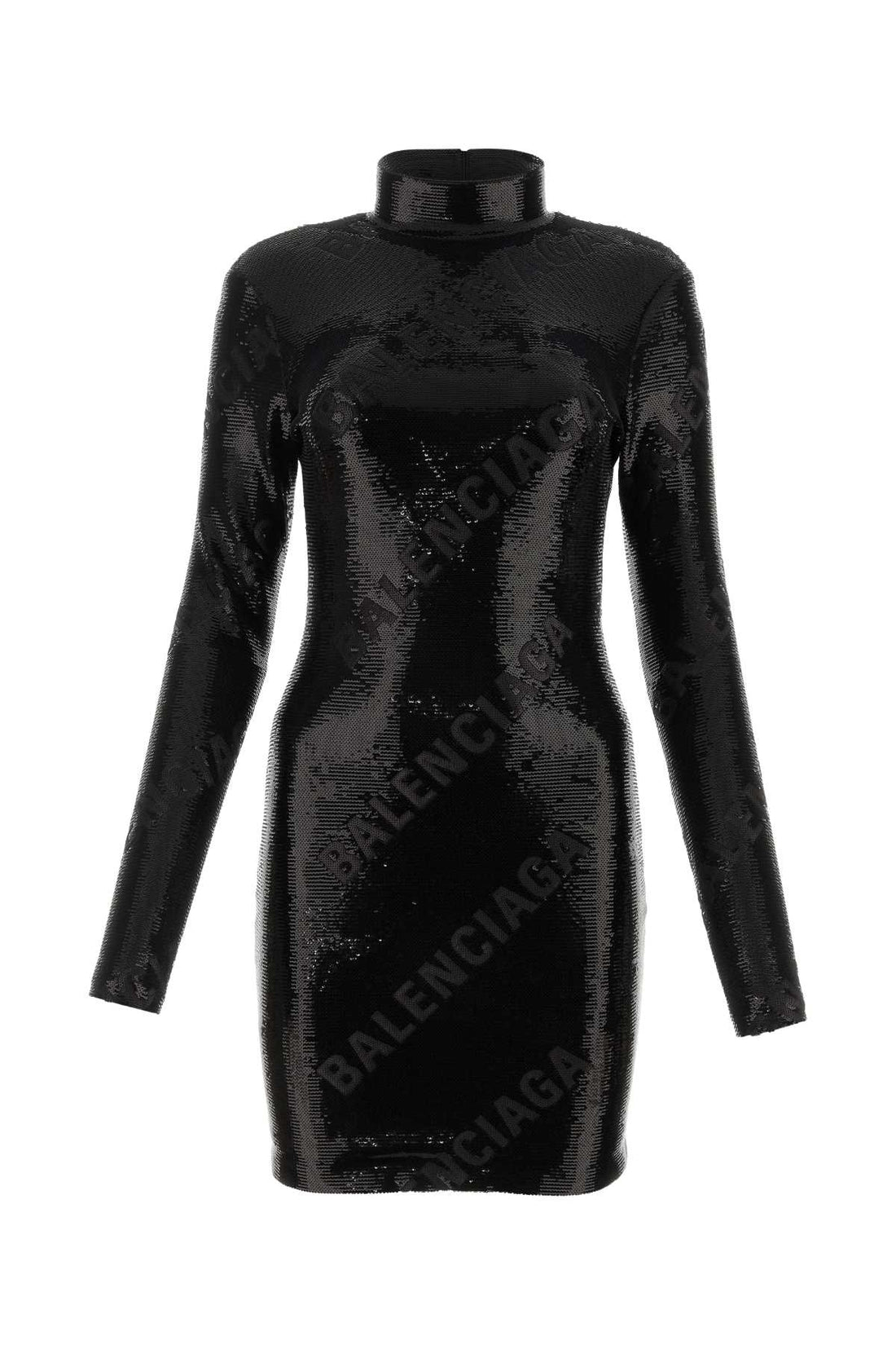 Balenciaga Women Black Sequins Mini Dress by Luosophy