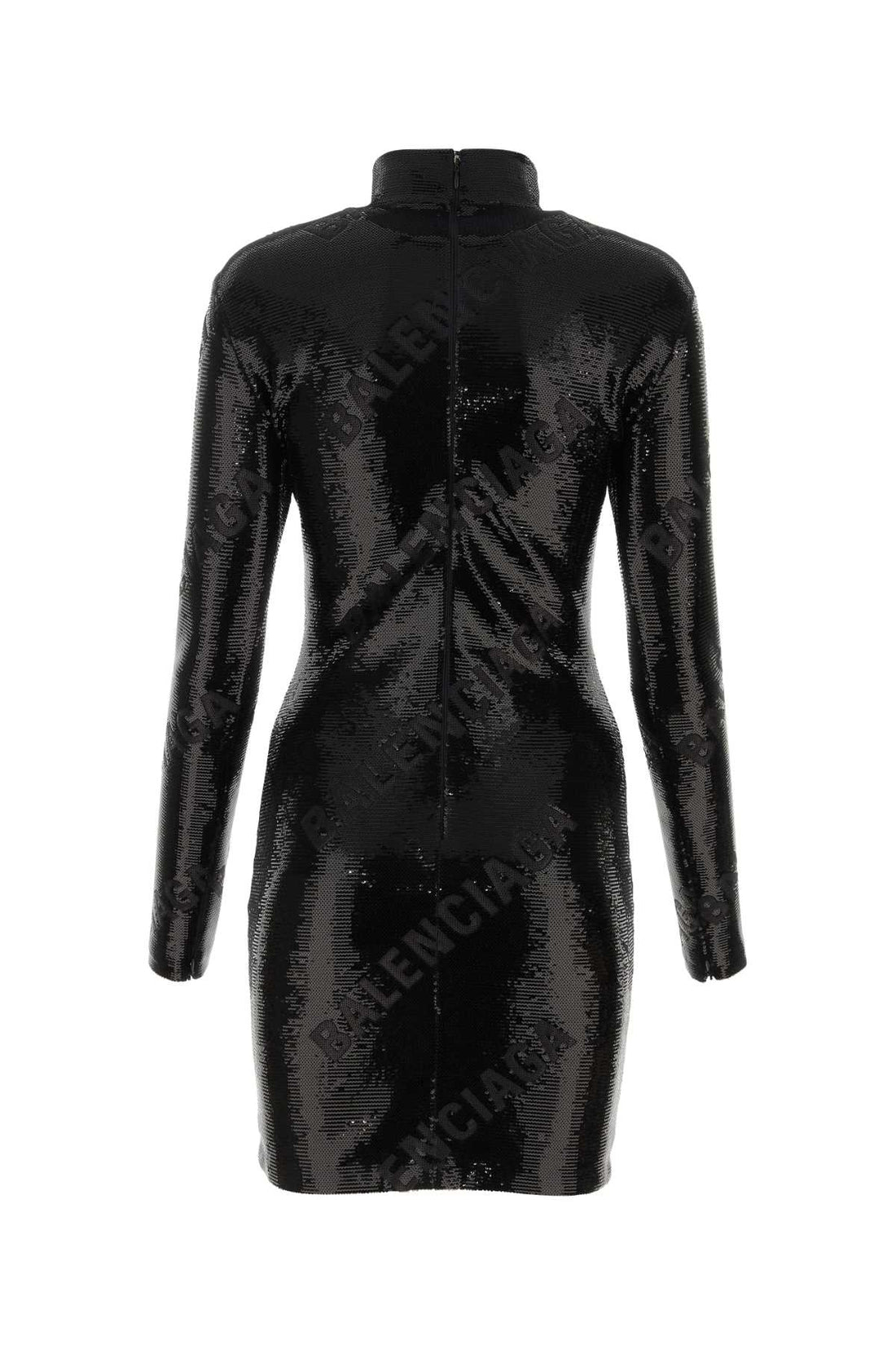 Balenciaga Women Black Sequins Mini Dress by Luosophy