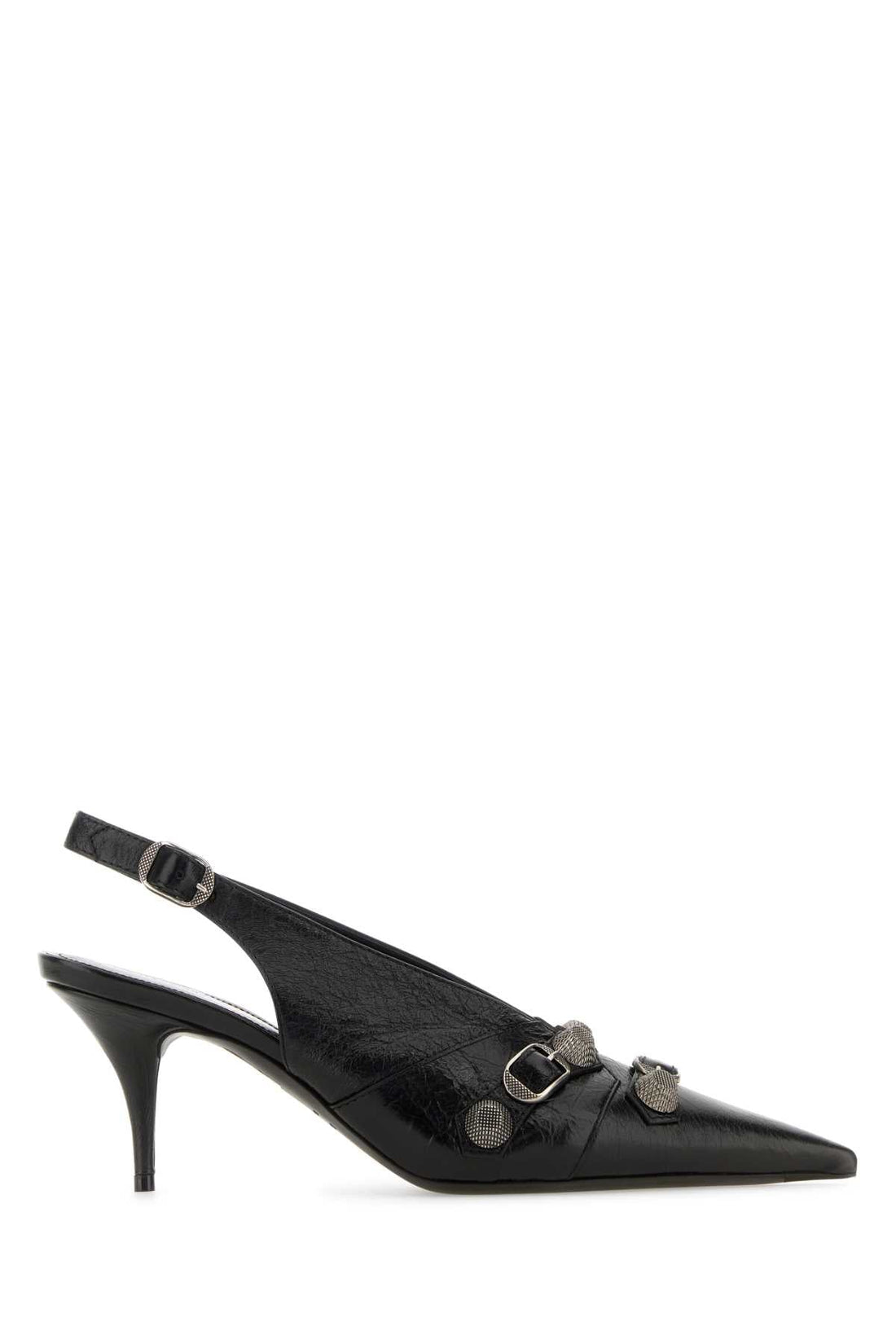 Balenciaga Women Black Leather Cagole Pumps by Luosophy