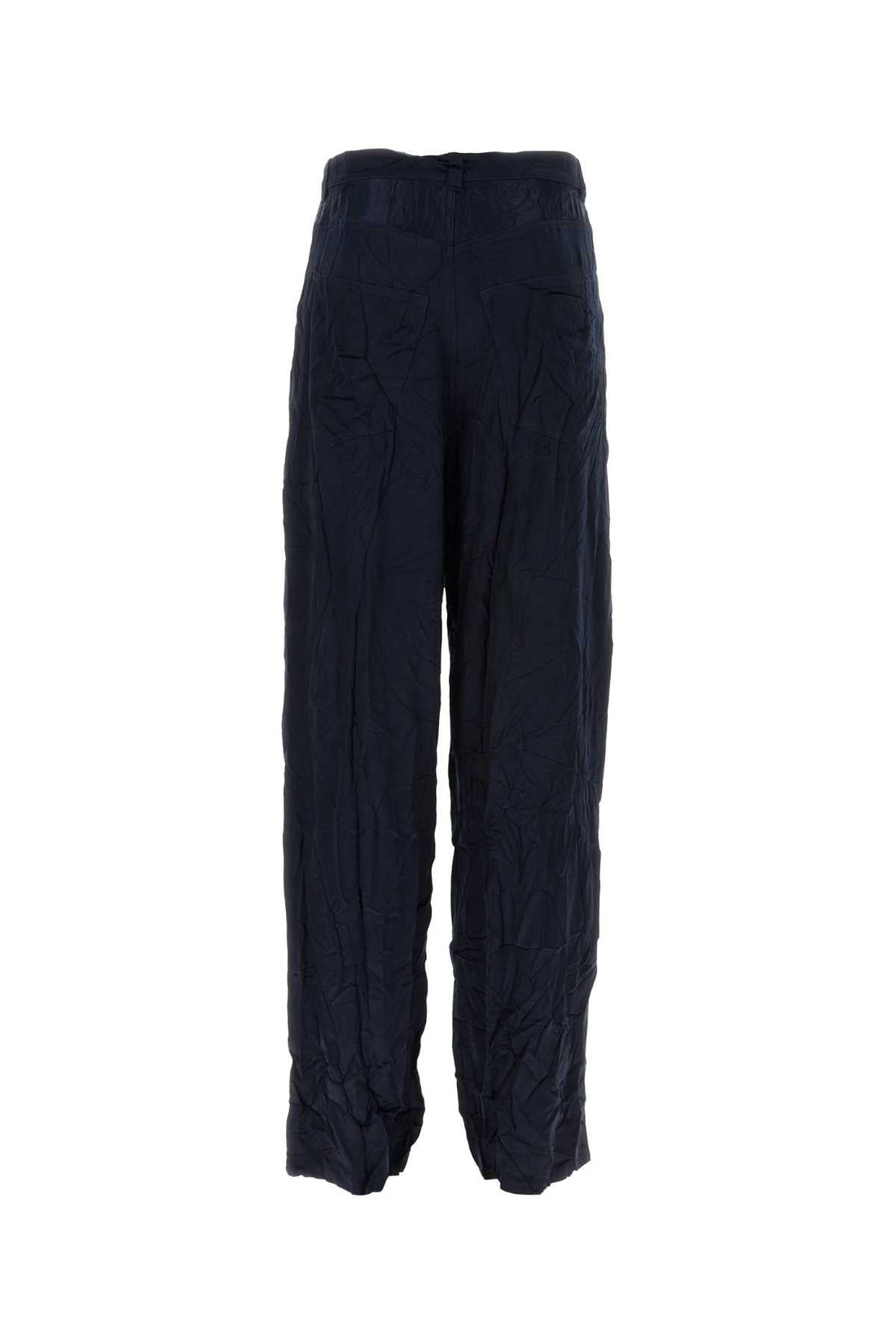 Balenciaga Men Dark Bue Satin 5 Pocket Pant by Luosophy