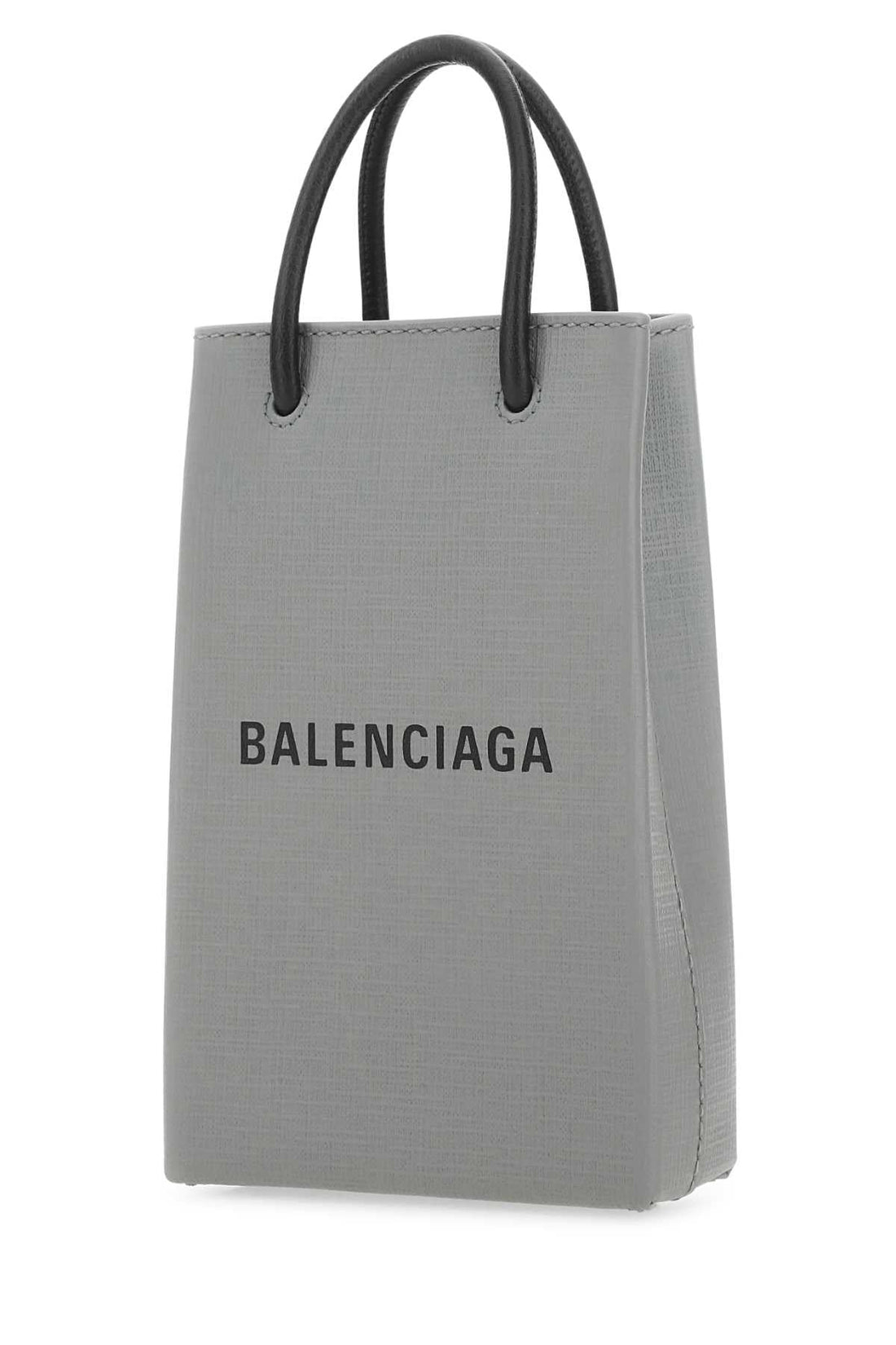 Balenciaga Women Grey Leather Phone Case by Luosophy