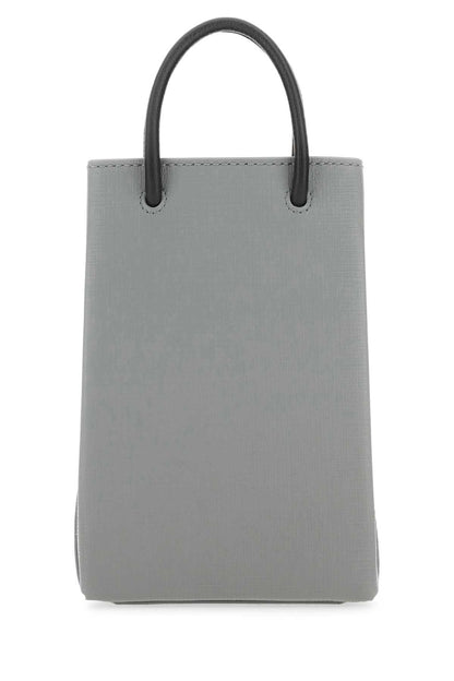 Balenciaga Women Grey Leather Phone Case by Luosophy