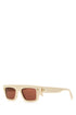 Alexander Mcqueen Women Ivory Acetate Sunglasses by Luosophy