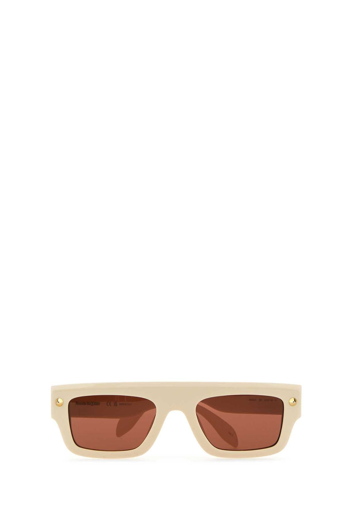 Alexander Mcqueen Women Ivory Acetate Sunglasses by Luosophy