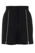 Alexander Mcqueen Women Black Wool Shorts by Luosophy