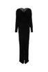 Saint Laurent Women Black Viscose Long Dress by Luosophy