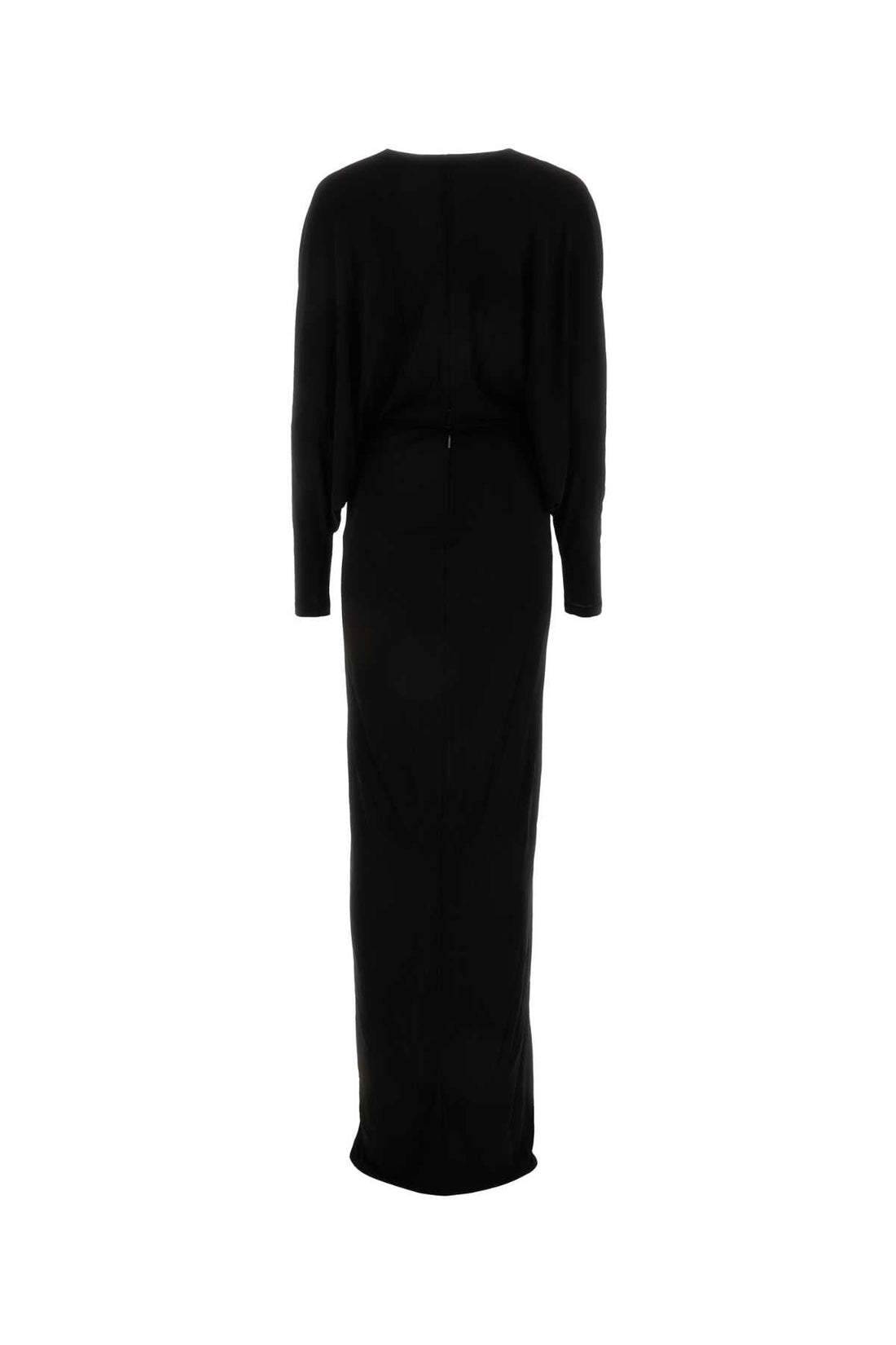 Saint Laurent Women Black Viscose Long Dress by Luosophy